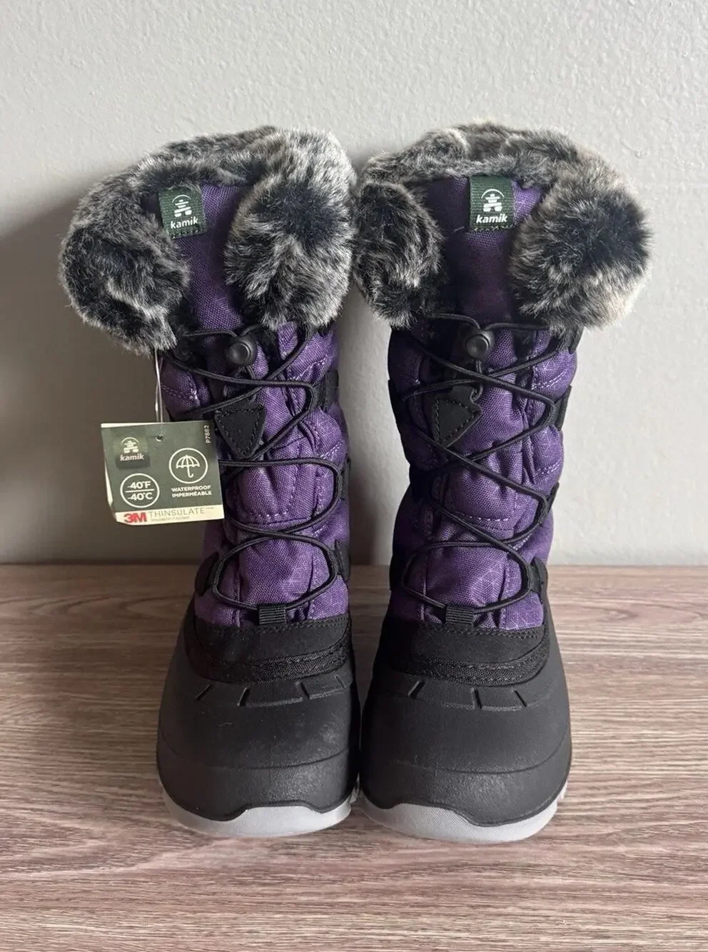 Kamik Women’s Powdery 3 Insulated Waterproof Winter Boot Grape Size 5